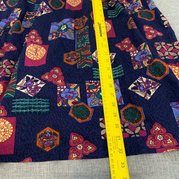 Vintage Norton McNaughton Floral Maxi Skirt Lightweight 100% Rayon Size 16 - Picture 14 of 15